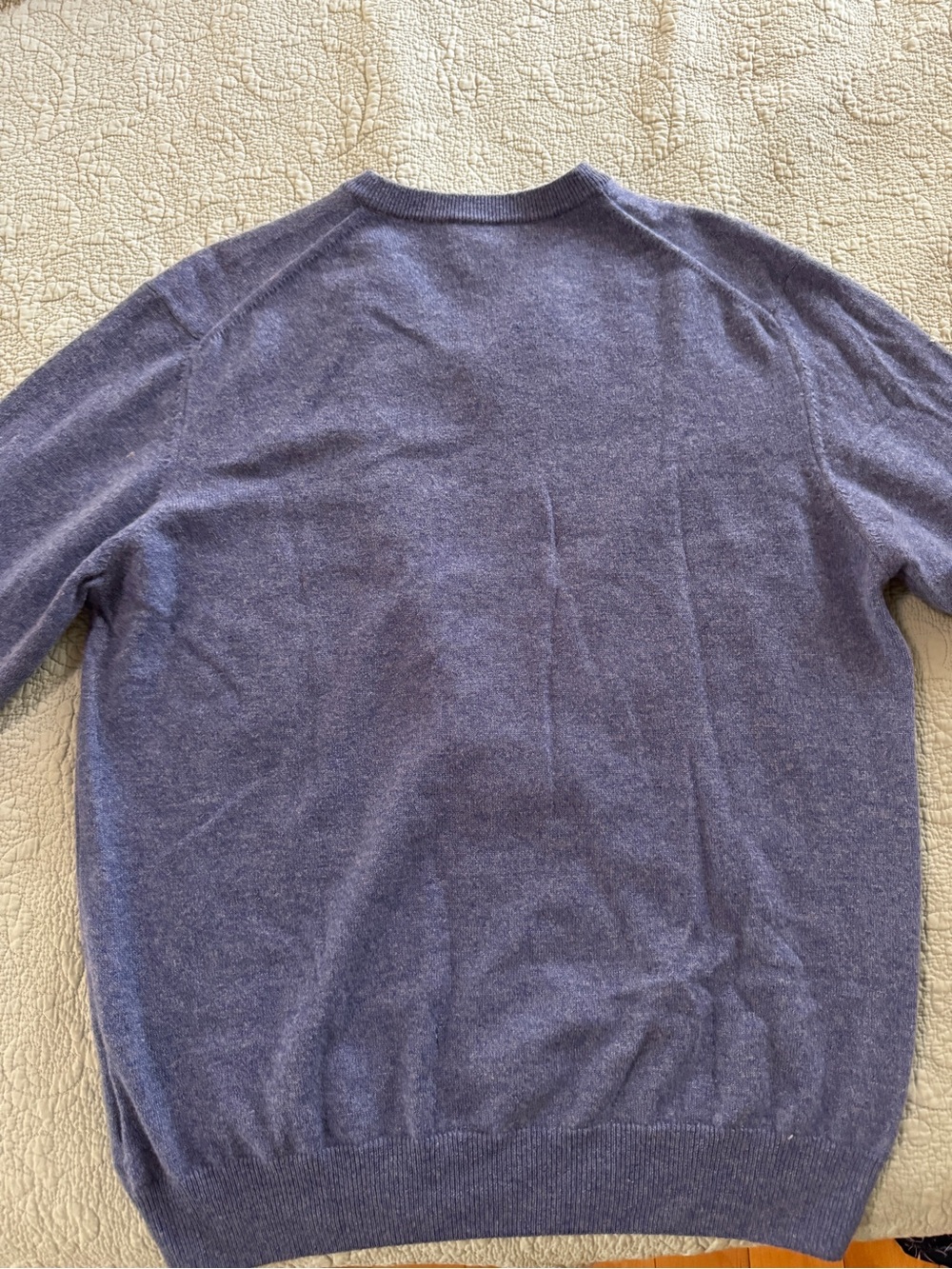 Brooks Brothers 2-Ply Scottish Cashmere V-Neck Cashmere Sweater in Blue - Picture 5 of 5